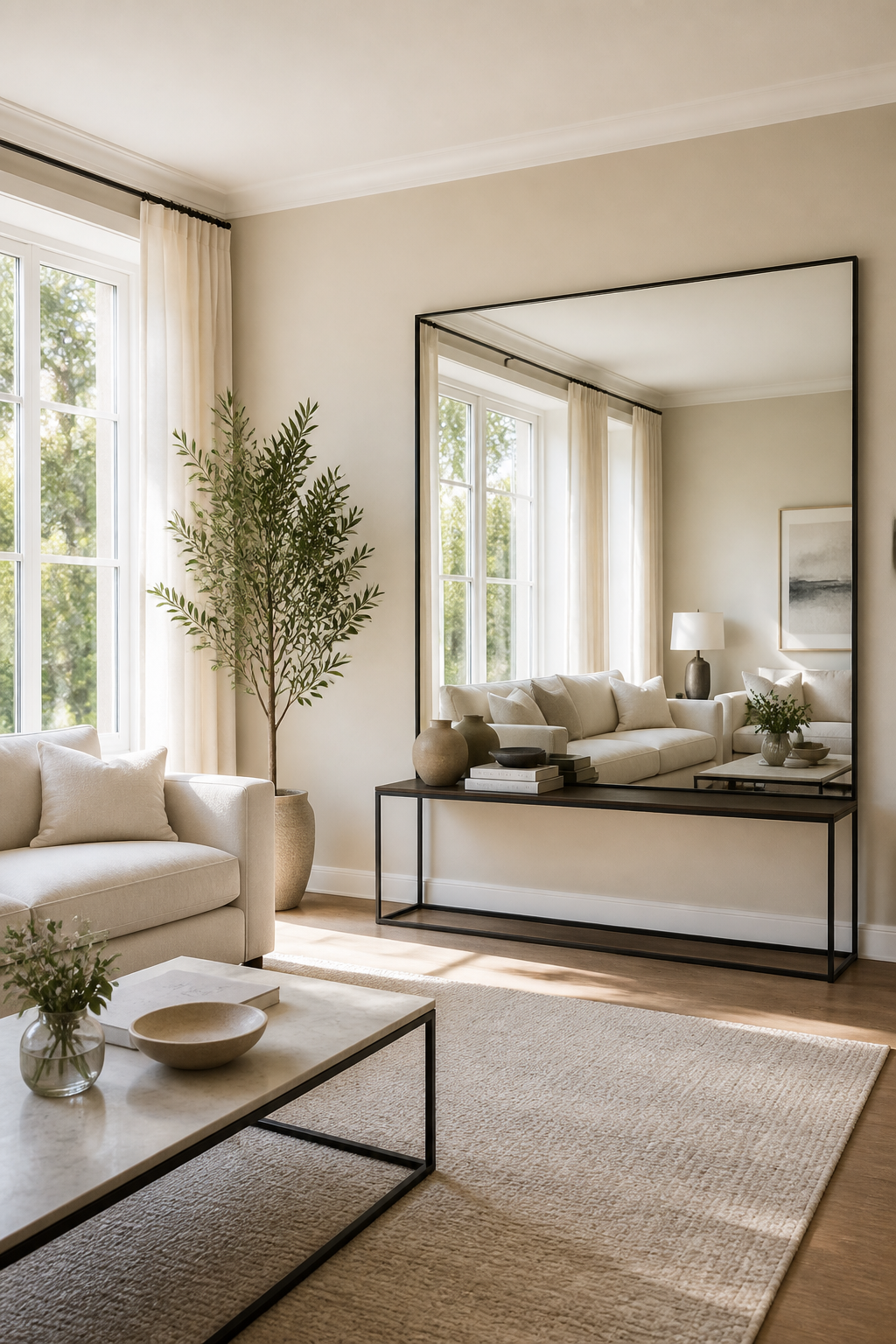 Use Mirrors to Reflect Light and Create More Space