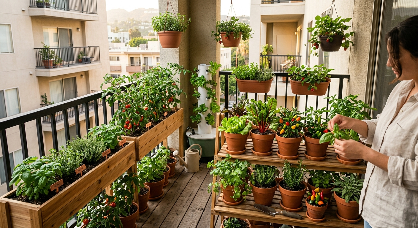Fresh homegrown cherry tomatoes growing on a vine for container garden